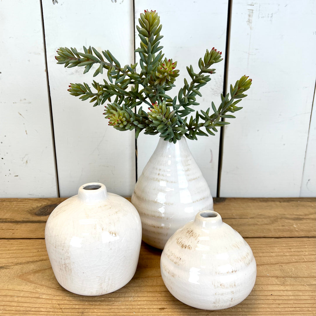 Gloss White Vase - Set of 3