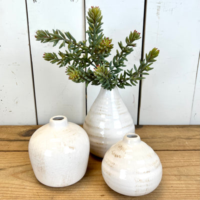 Gloss White Vase - Set of 3