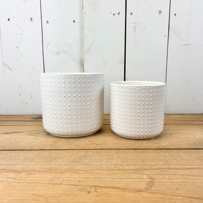 Textured White Pots