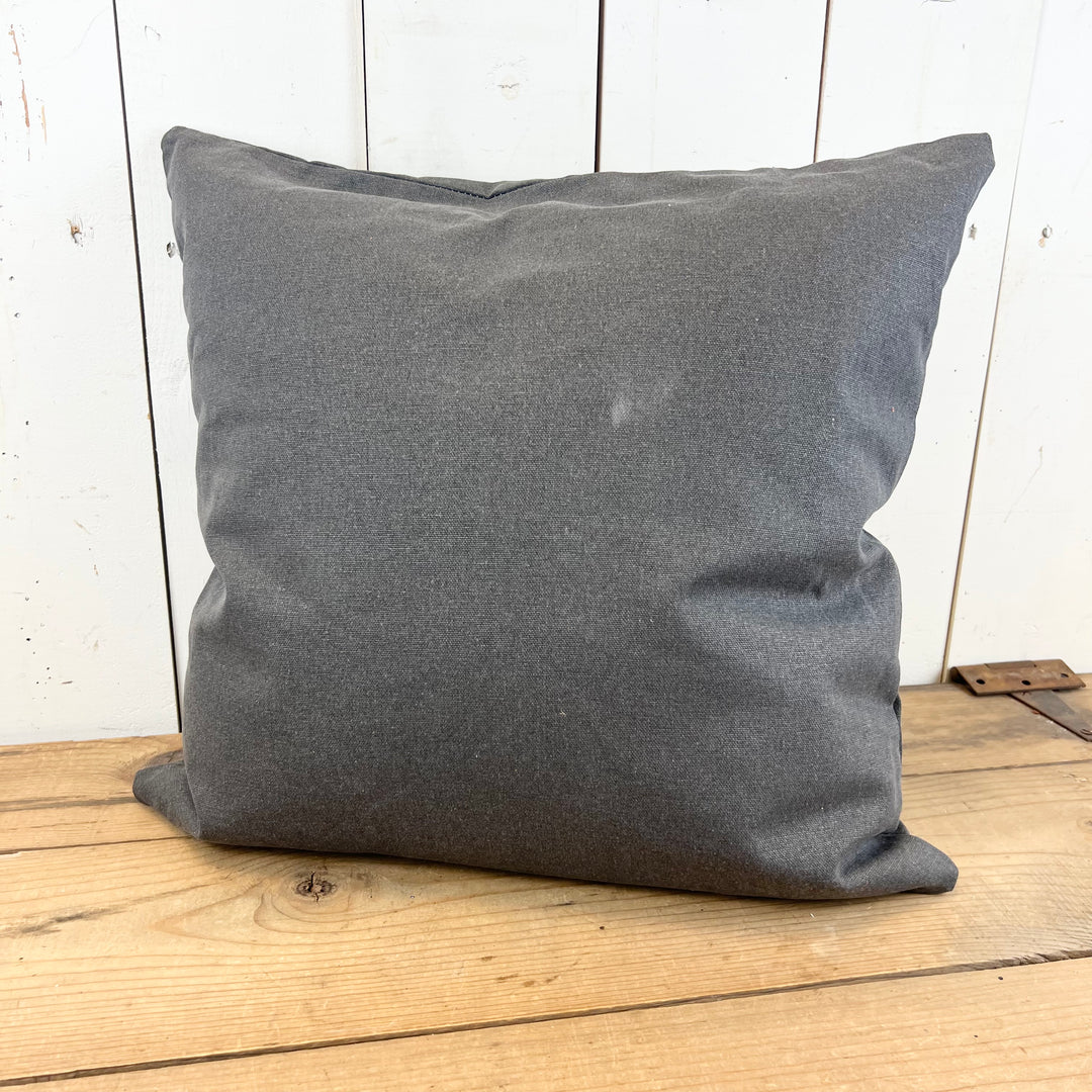 Dark Grey Botanical Pillows