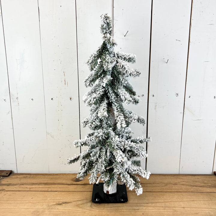 Lighted Flocked Pine Tree