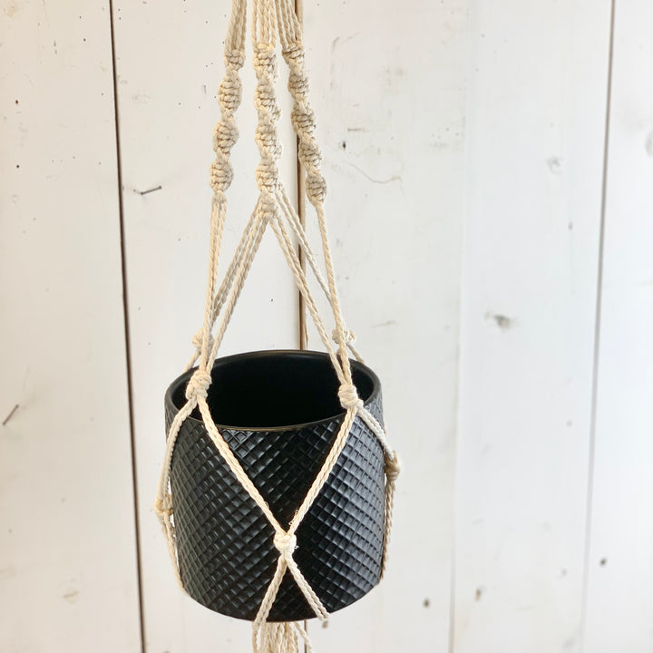 Ivory Crisscross Macramé Hanger