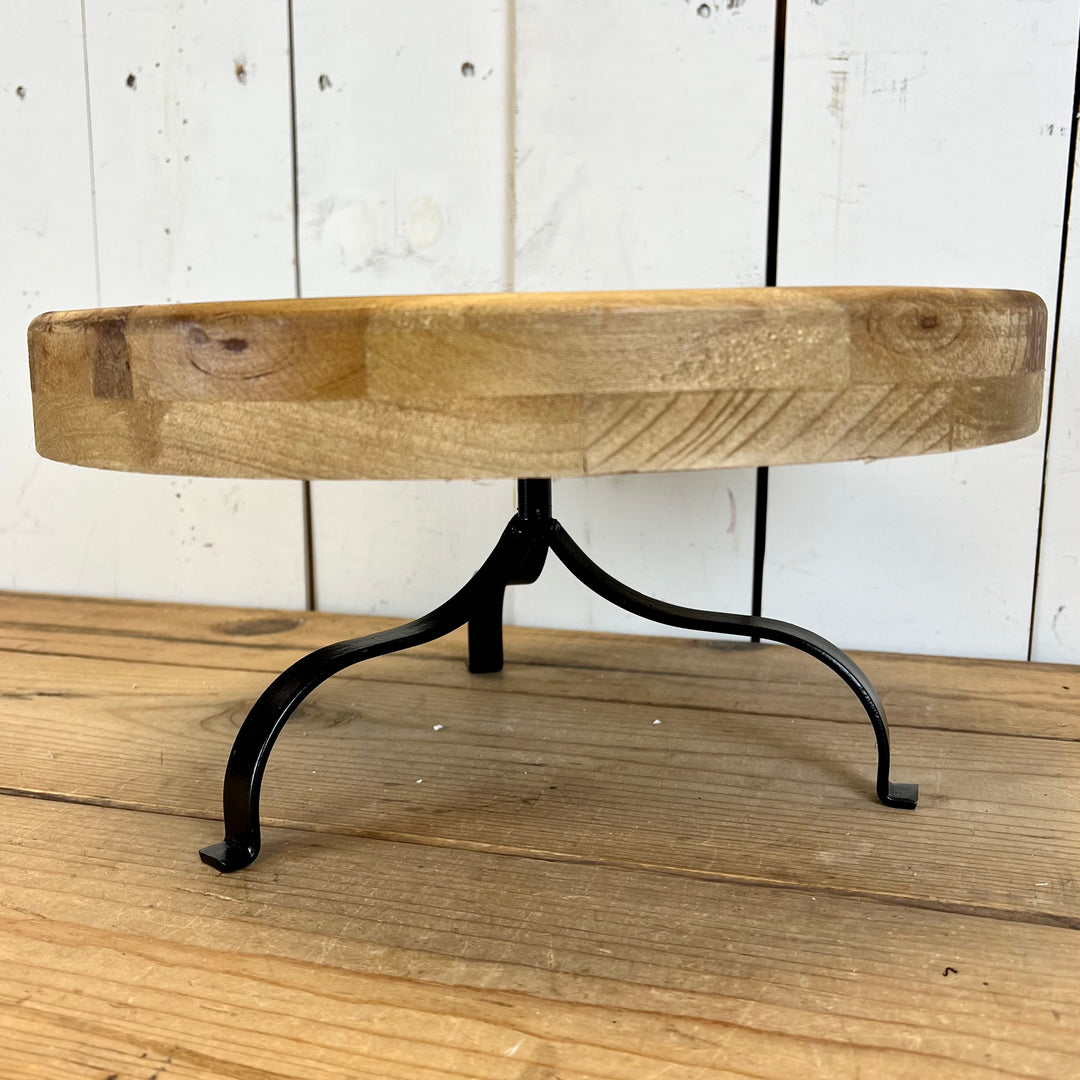 Wood and Metal Cake Stand - Large