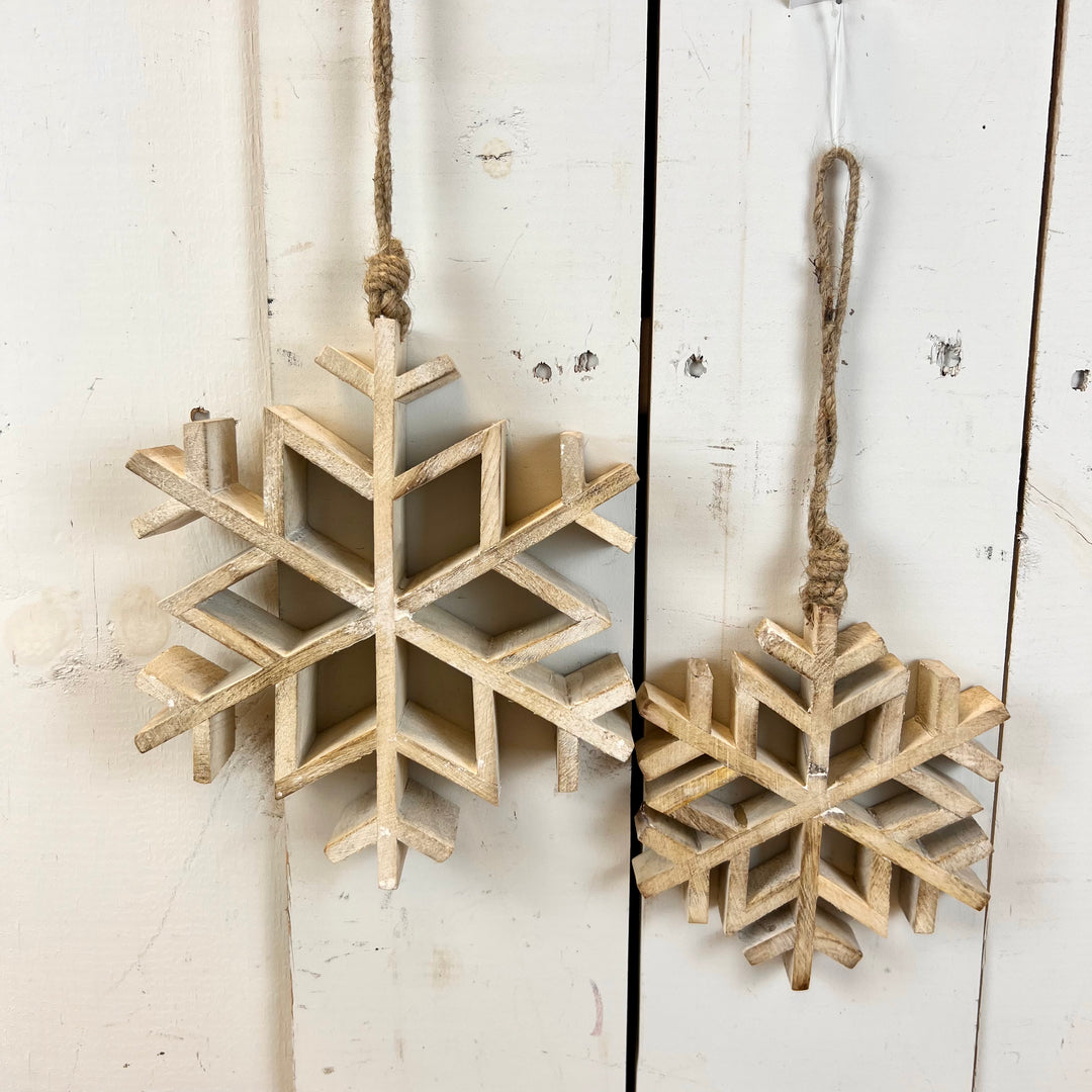 Wooden Snowflake Ornaments