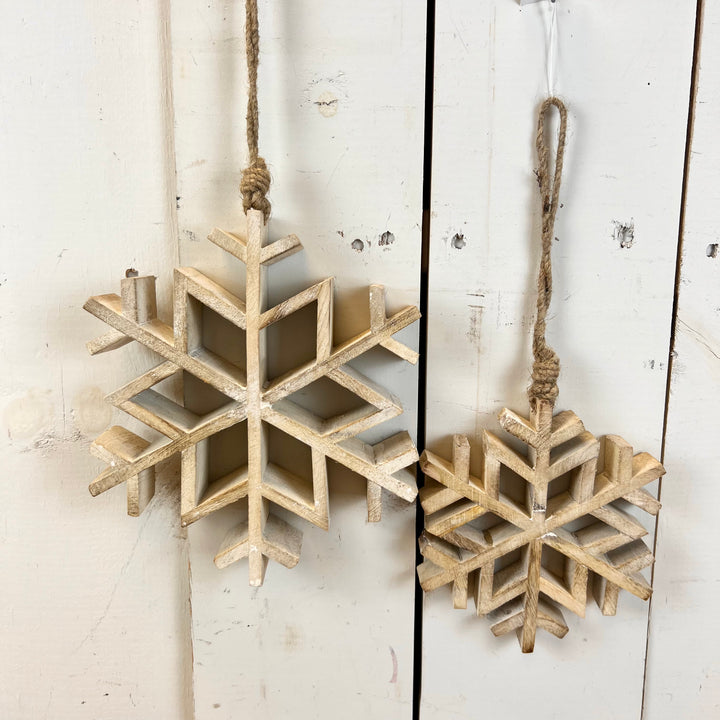 Wooden Snowflake Ornaments