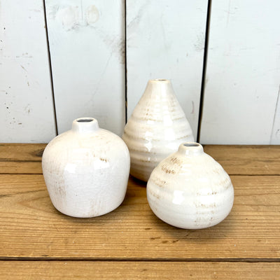 Gloss White Vase - Set of 3