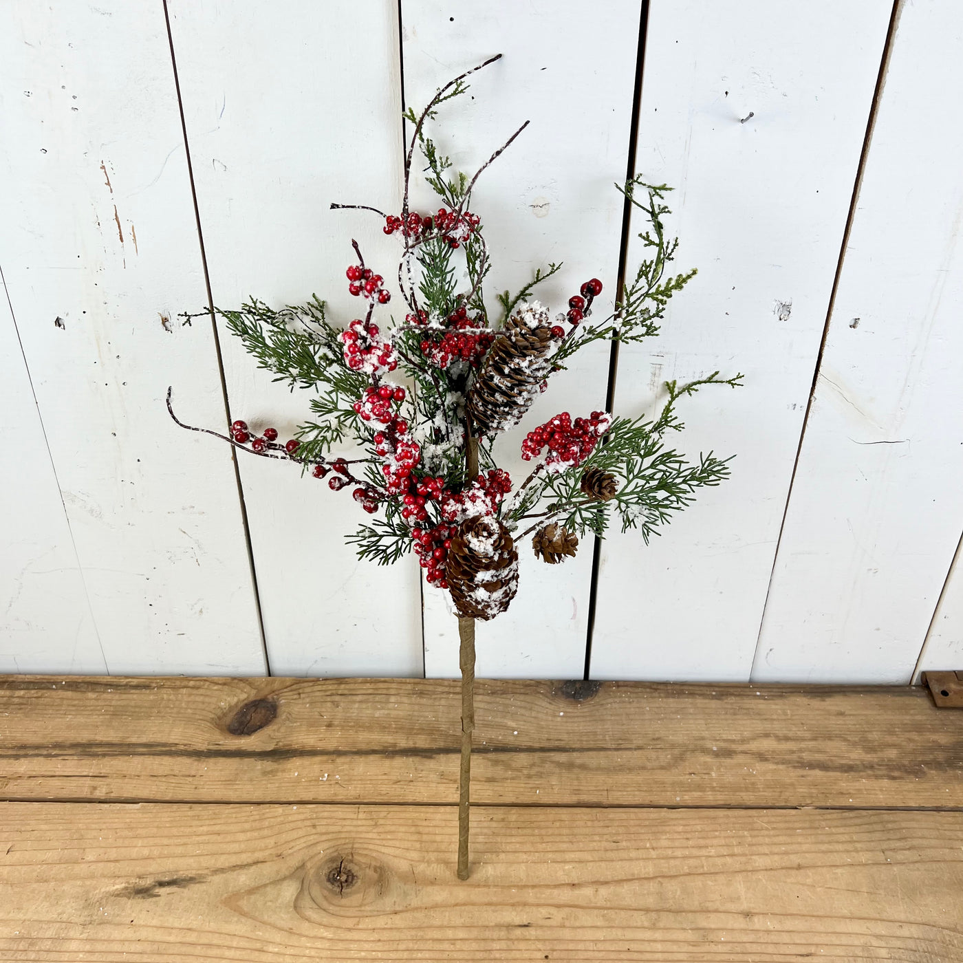 Frosted Pine and Berry Stem