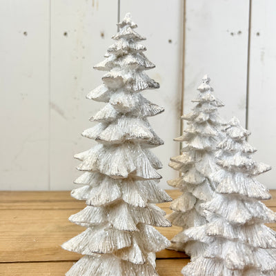 White Glitter Trees