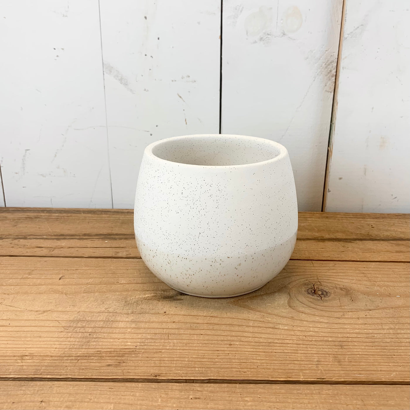 Cream Speckled Two-Toned Pots