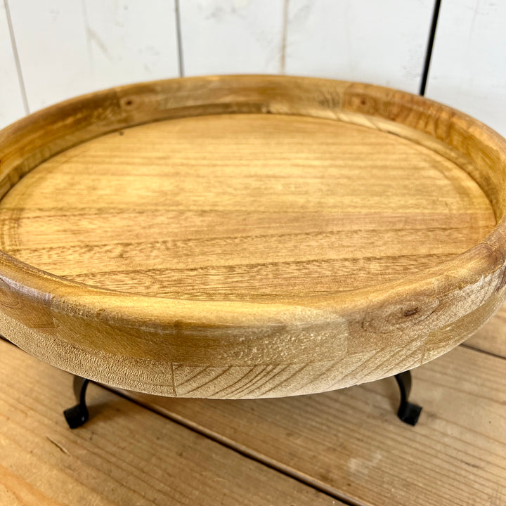 Wood and Metal Cake Stand - Large