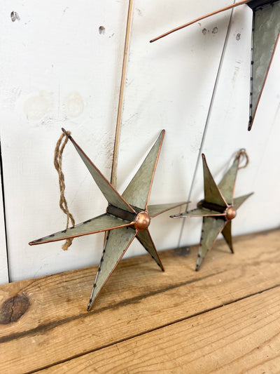 Galvanized Star Ornaments