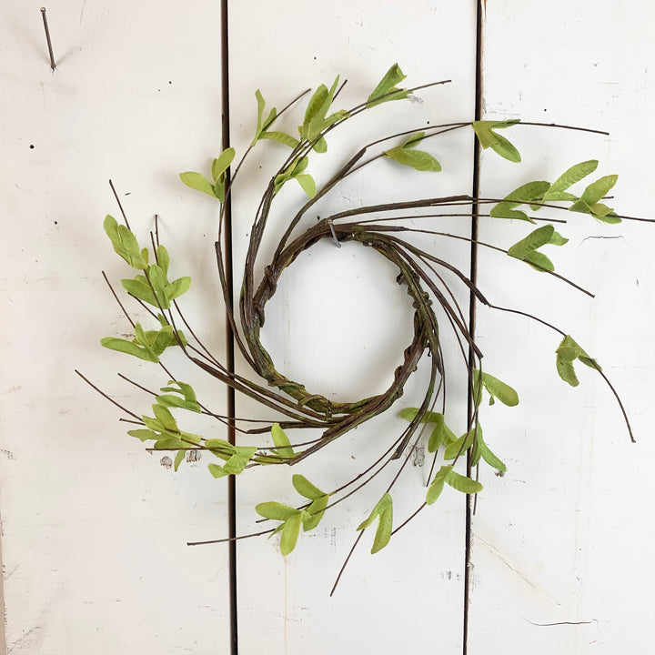 Spring Green Candle Ring Wreath