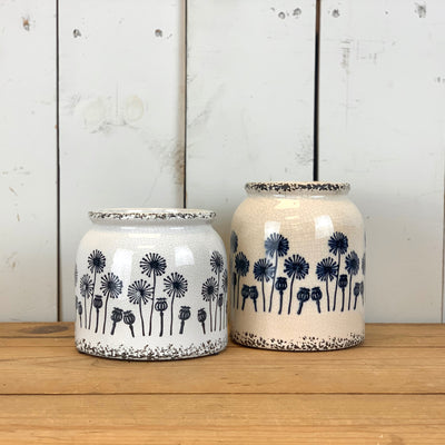 Blue Dandelion Vases