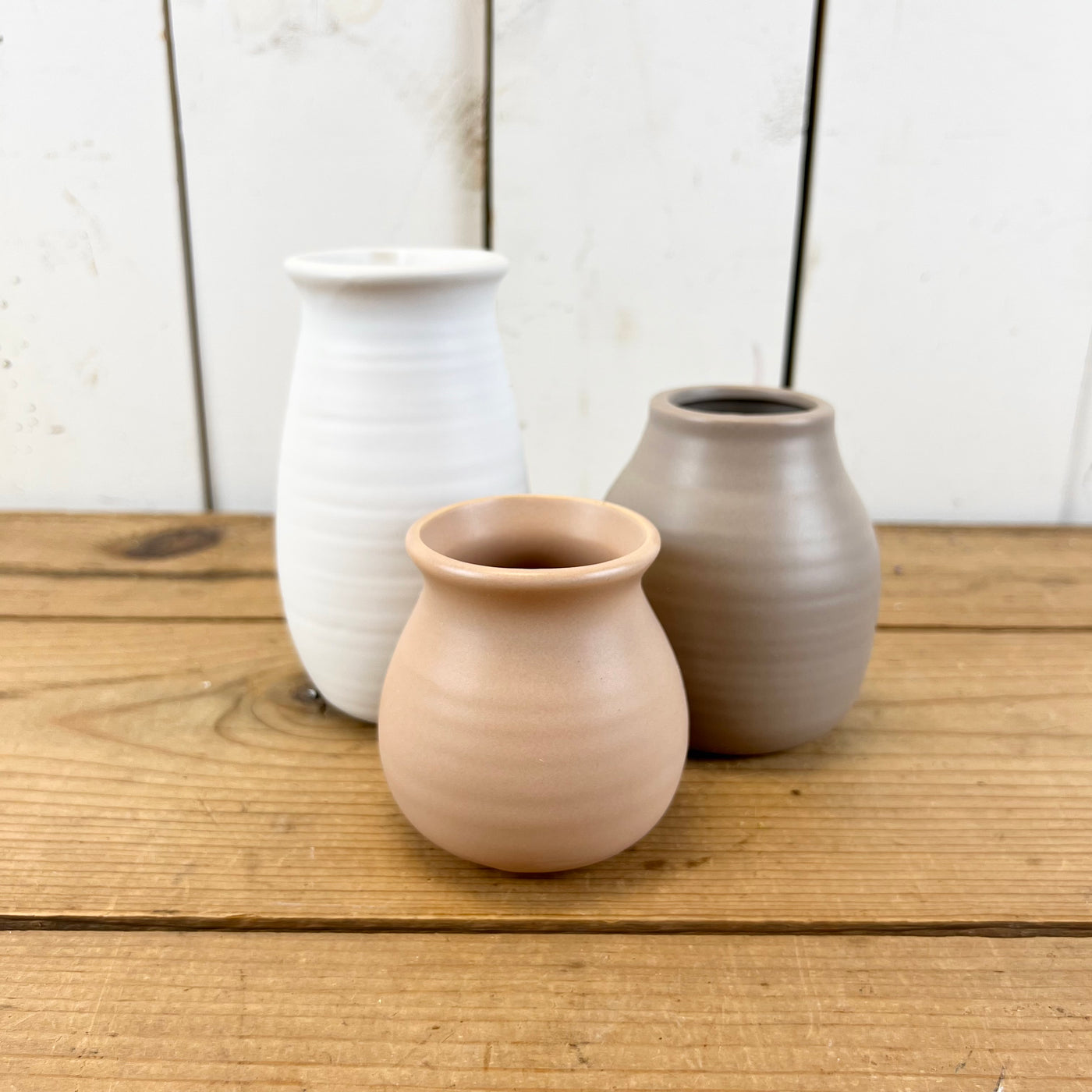 Small Warm Toned Bottle Vases