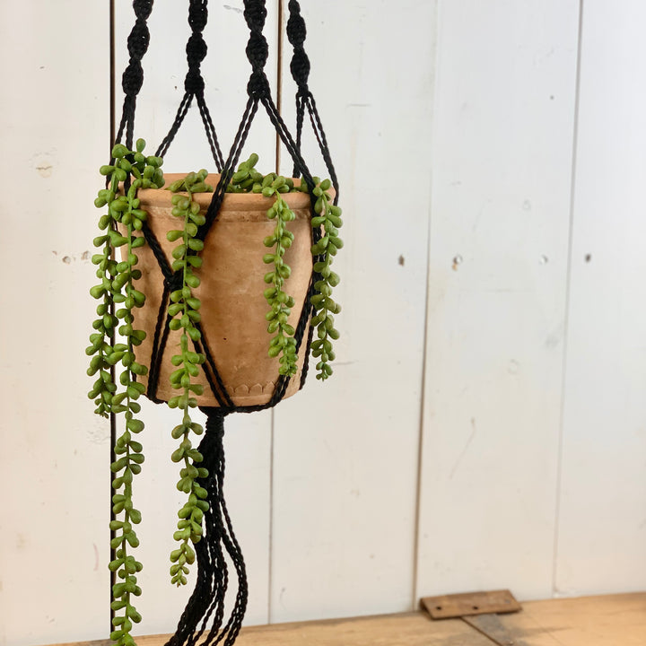 Black Macramé Hanger