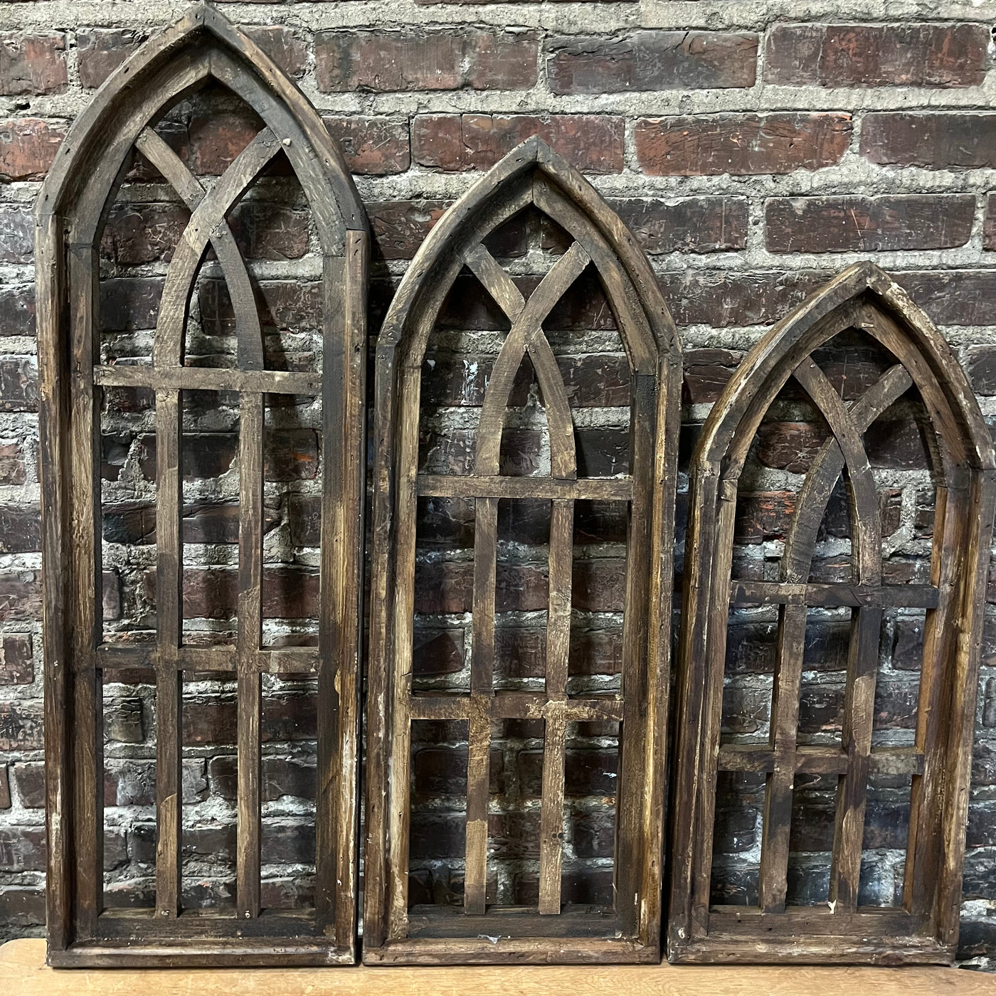 Slim Church Window Set - Stained