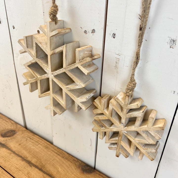 Wooden Snowflake Ornaments