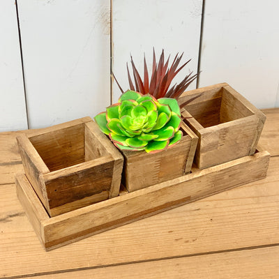 Wooden Planters - 3 Boxes