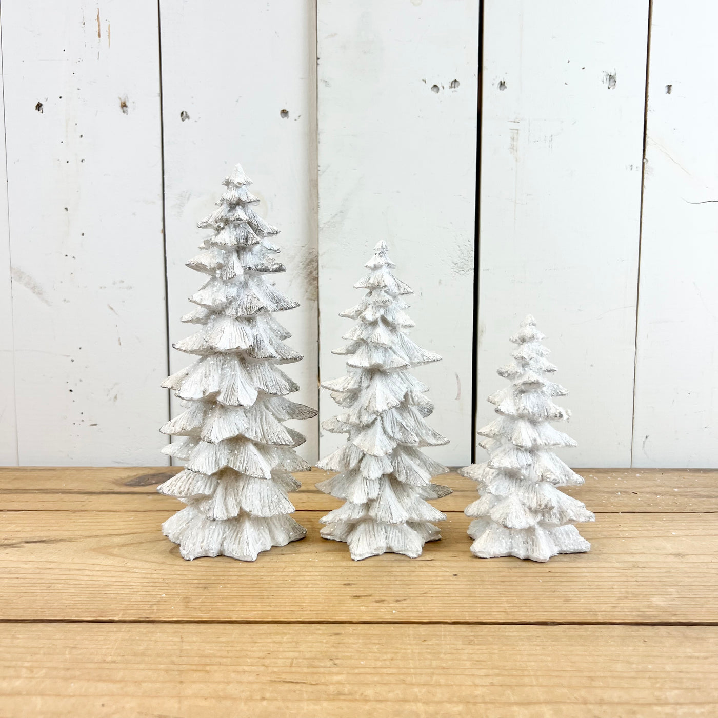 White Glitter Trees