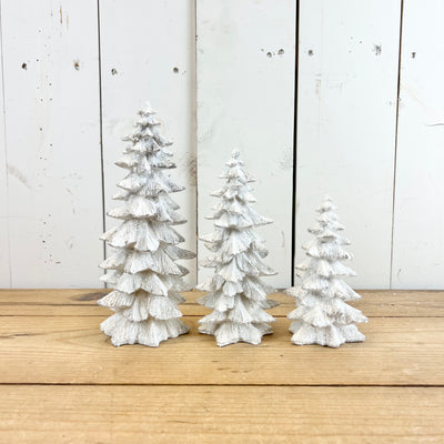 White Glitter Trees