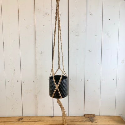 Tan Crisscross Macramé Hanger