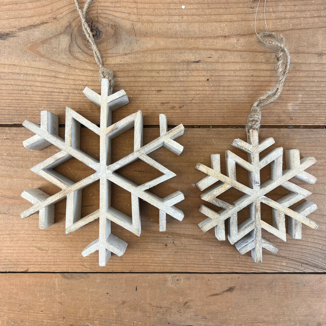 Wooden Snowflake Ornaments