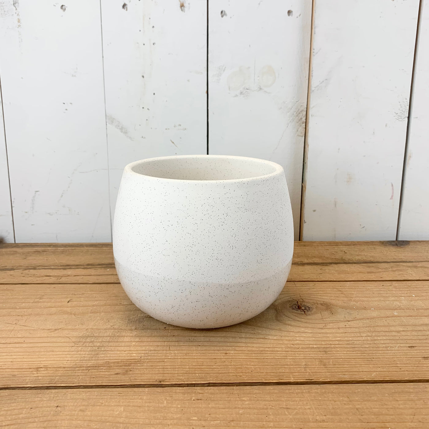 Cream Speckled Two-Toned Pots