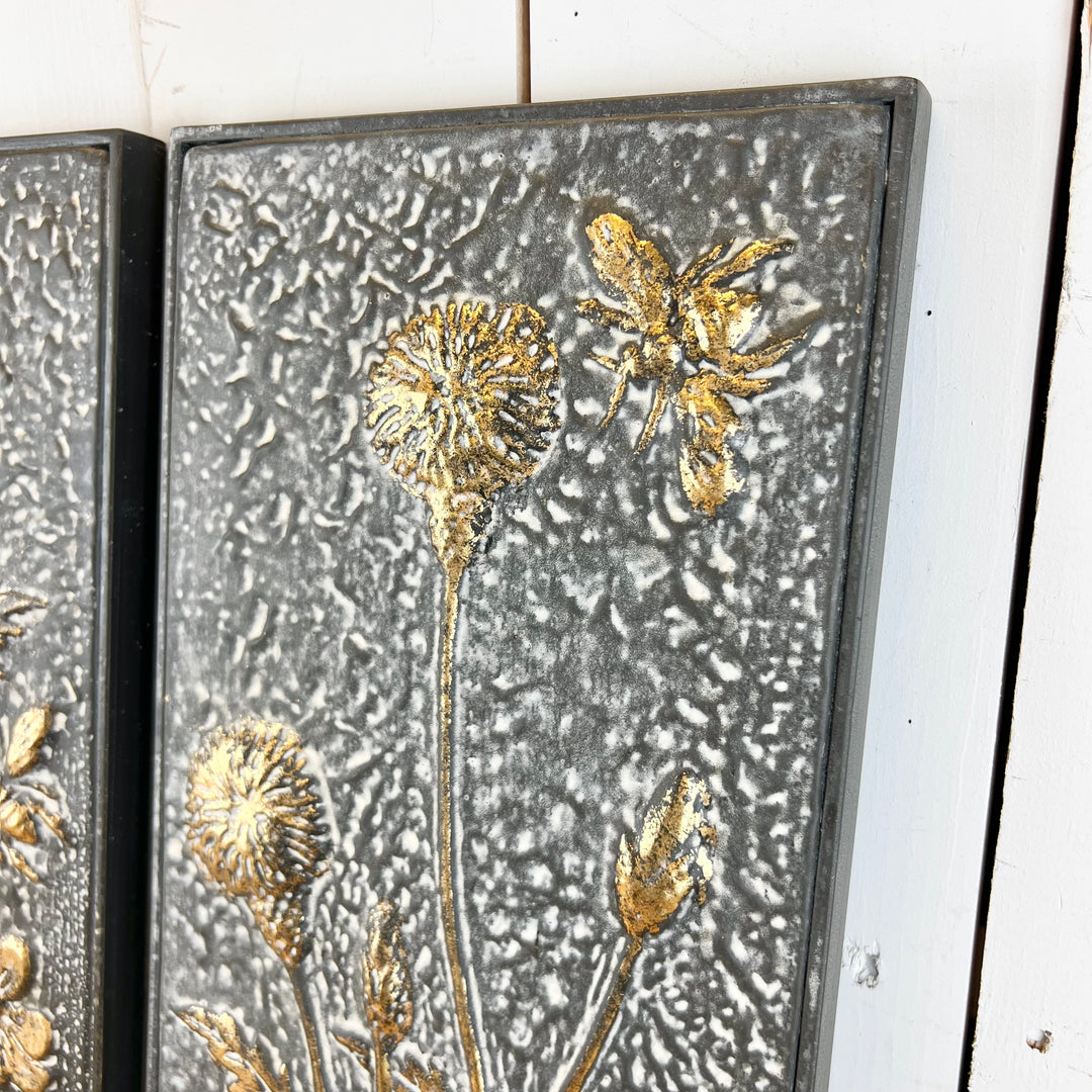 Embossed Metal and Gold Wall Prints