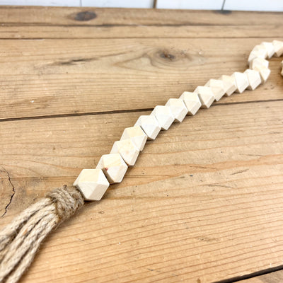 Geometric Bead Garland with Tassel