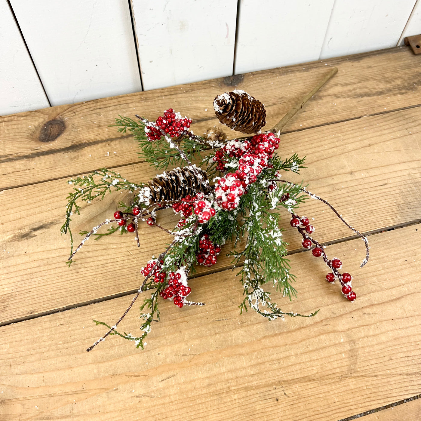 Frosted Pine and Berry Stem