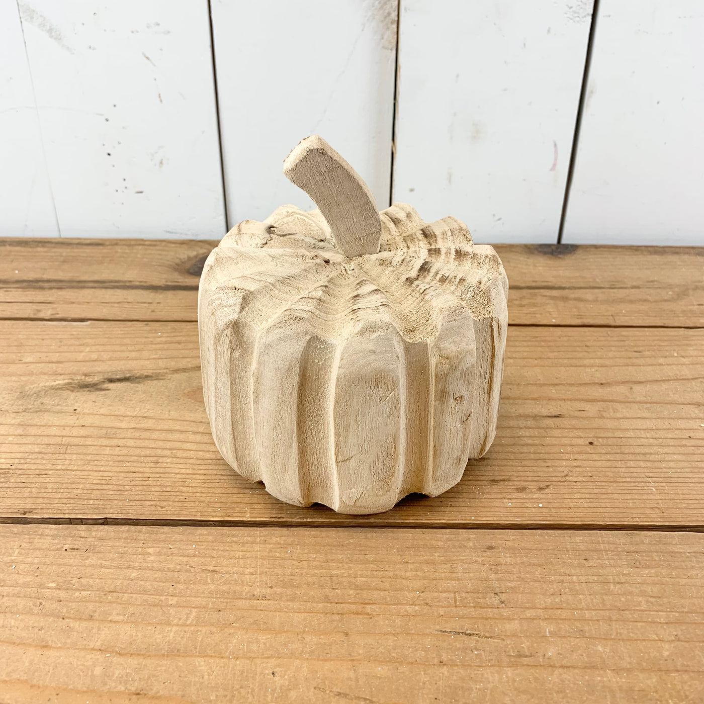 Carved Wood Pumpkins