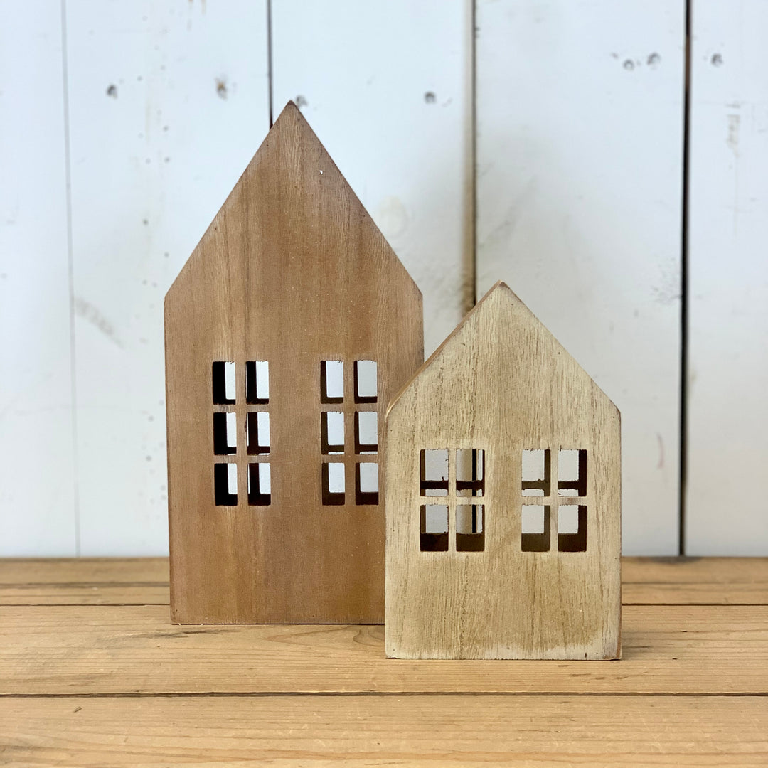 Set of 2 Wooden Houses