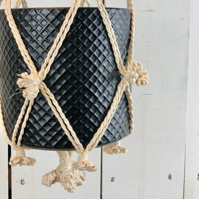 Ivory Flower Macramé Hanger