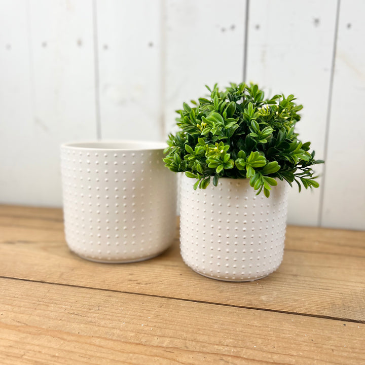 Textured White Pots