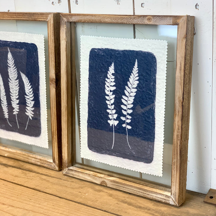 Textured Fern Prints, Set of Three