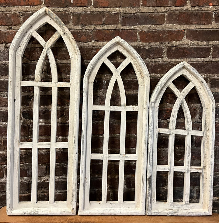 Slim Church Window Set - White & Gray