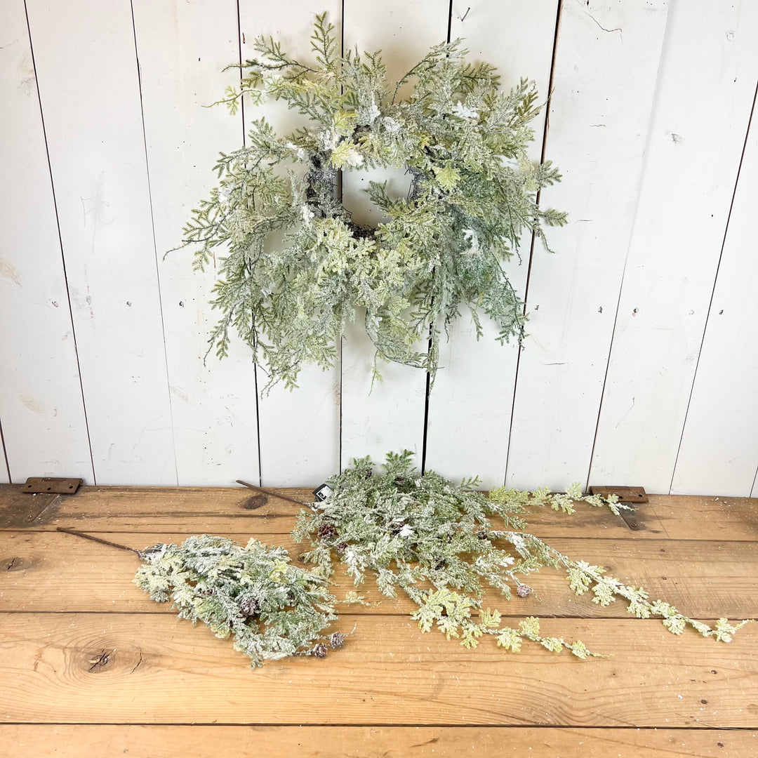 Frosted Fern Pinecone Collection