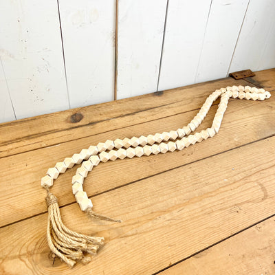 Geometric Bead Garland with Tassel