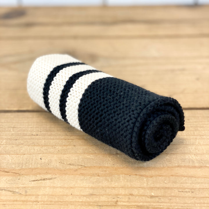 Cotton Dish Cloths/Wash Cloths Black & White