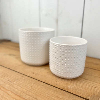 Textured White Pots