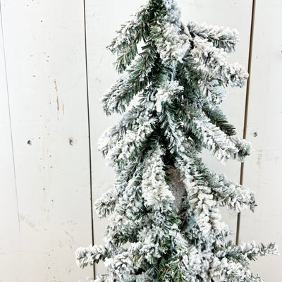 Lighted Flocked Pine Tree