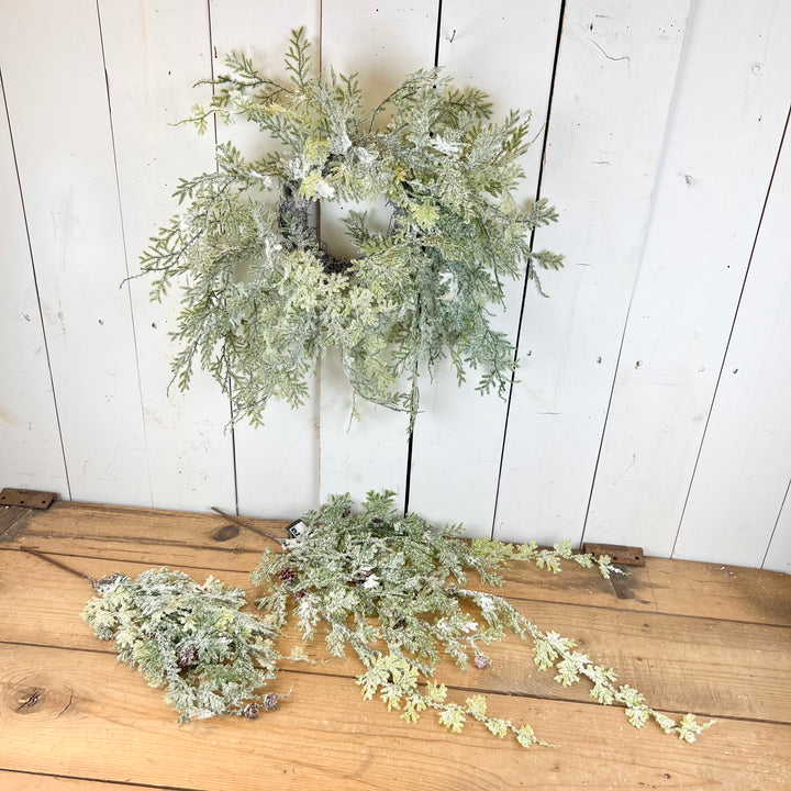 Frosted Fern Pinecone Collection